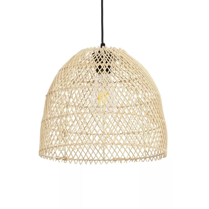 GLOBOSTAR® CESTINO  Boho Κρεμαστό Φωτιστικό Οροφής Μονόφωτο 1 x E27 AC 220-240V IP20 Μπεζ - Μ30 x Π30 x Υ25cm