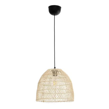 GLOBOSTAR® CESTINO  Boho Κρεμαστό Φωτιστικό Οροφής Μονόφωτο 1 x E27 AC 220-240V IP20 Μπεζ - Μ30 x Π30 x Υ25cm
