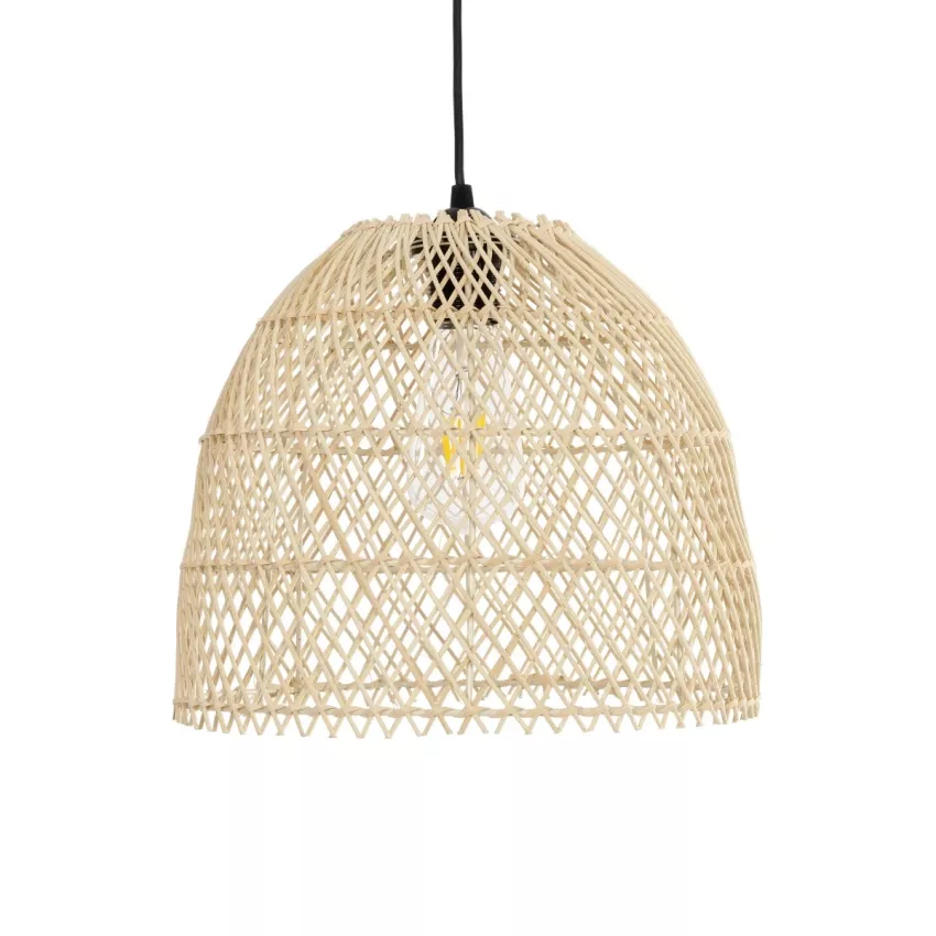 GLOBOSTAR® CESTINO  Boho Κρεμαστό Φωτιστικό Οροφής Μονόφωτο 1 x E27 AC 220-240V IP20 Μπεζ - Μ30 x Π30 x Υ25cm