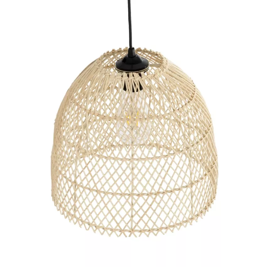 GLOBOSTAR® CESTINO  Boho Κρεμαστό Φωτιστικό Οροφής Μονόφωτο 1 x E27 AC 220-240V IP20 Μπεζ - Μ30 x Π30 x Υ25cm