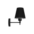 GLOBOSTAR® ELEGANTE  Μοντέρνο Φωτιστικό Τοίχου - Απλίκα με Ντουί 1 x E27 AC 220-240V IP20 - Μαύρο - Μ14 x Π22 x Υ24cm