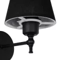 GLOBOSTAR® ELEGANTE  Μοντέρνο Φωτιστικό Τοίχου - Απλίκα με Ντουί 1 x E27 AC 220-240V IP20 - Μαύρο - Μ14 x Π22 x Υ24cm