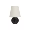GLOBOSTAR® ELEGANTE  Μοντέρνο Φωτιστικό Τοίχου - Απλίκα με Ντουί 1 x E27 AC 220-240V IP20 - Μαύρο & Μπεζ - Μ14 x Π22 x Υ24cm