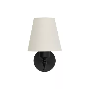 GLOBOSTAR® ELEGANTE  Μοντέρνο Φωτιστικό Τοίχου - Απλίκα με Ντουί 1 x E27 AC 220-240V IP20 - Μαύρο & Μπεζ - Μ14 x Π22 x Υ24cm