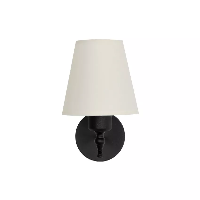 GLOBOSTAR® ELEGANTE  Μοντέρνο Φωτιστικό Τοίχου - Απλίκα με Ντουί 1 x E27 AC 220-240V IP20 - Μαύρο & Μπεζ - Μ14 x Π22 x Υ24cm