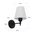 GLOBOSTAR® ELEGANTE  Μοντέρνο Φωτιστικό Τοίχου - Απλίκα με Ντουί 1 x E27 AC 220-240V IP20 - Μαύρο & Μπεζ - Μ14 x Π22 x Υ24cm