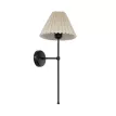 LING  Μοντέρνο Φωτιστικό Τοίχου Απλίκα Μονόφωτο 1 x E27 AC 220-240V IP20 Μπεζ & Μαύρο - Μ22 x Π22 x Υ50cm