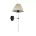 LING  Μοντέρνο Φωτιστικό Τοίχου Απλίκα Μονόφωτο 1 x E27 AC 220-240V IP20 Μπεζ & Μαύρο - Μ22 x Π22 x Υ50cm