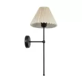 LING  Μοντέρνο Φωτιστικό Τοίχου Απλίκα Μονόφωτο 1 x E27 AC 220-240V IP20 Μπεζ & Μαύρο - Μ22 x Π22 x Υ50cm
