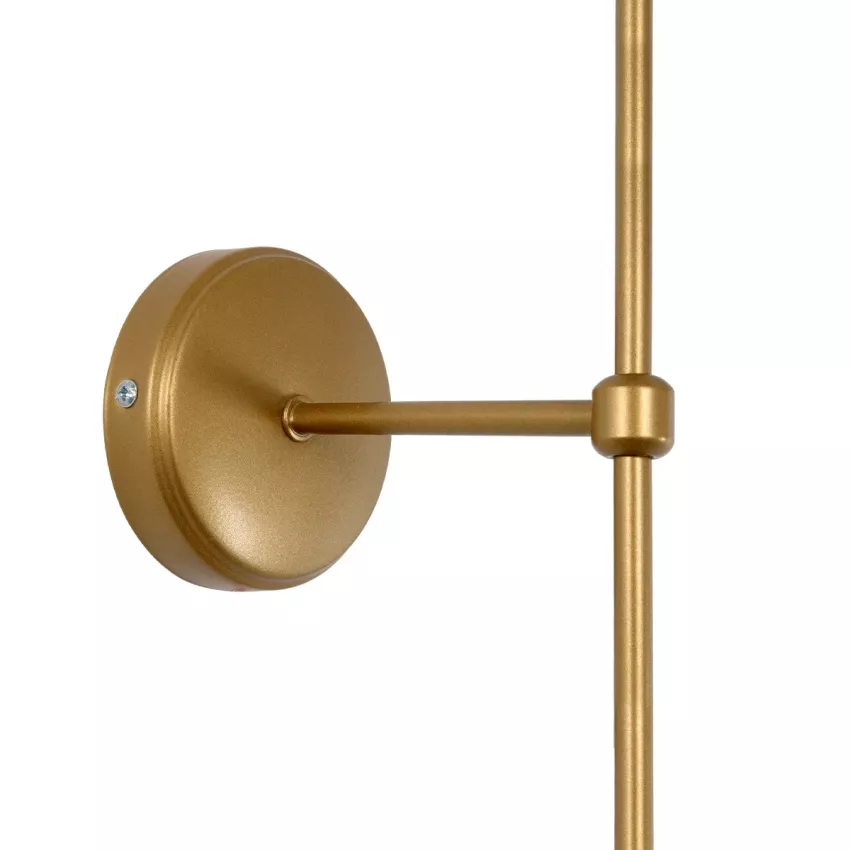 GLOBOSTAR® LING  Μοντέρνο Φωτιστικό Τοίχου - Απλίκα με Ντουί 1 x E27 AC 220-240V IP20 - Χρυσό & Μπεζ - Μ14 x Π21 x Υ54cm