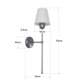 GLOBOSTAR® LING  Μοντέρνο Φωτιστικό Τοίχου - Απλίκα με Ντουί 1 x E27 AC 220-240V IP20 - Χρυσό & Μπεζ - Μ14 x Π21 x Υ54cm