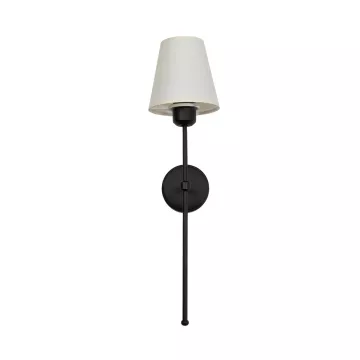 GLOBOSTAR® LING  Μοντέρνο Φωτιστικό Τοίχου - Απλίκα με Ντουί 1 x E27 AC 220-240V IP20 - Μαύρο & Μπεζ - Μ14 x Π21 x Υ54cm