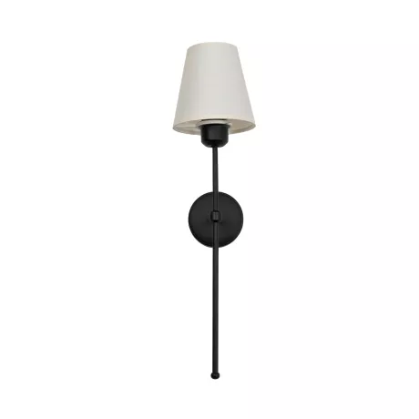 GLOBOSTAR® LING  Μοντέρνο Φωτιστικό Τοίχου - Απλίκα με Ντουί 1 x E27 AC 220-240V IP20 - Μαύρο & Μπεζ - Μ14 x Π21 x Υ54cm