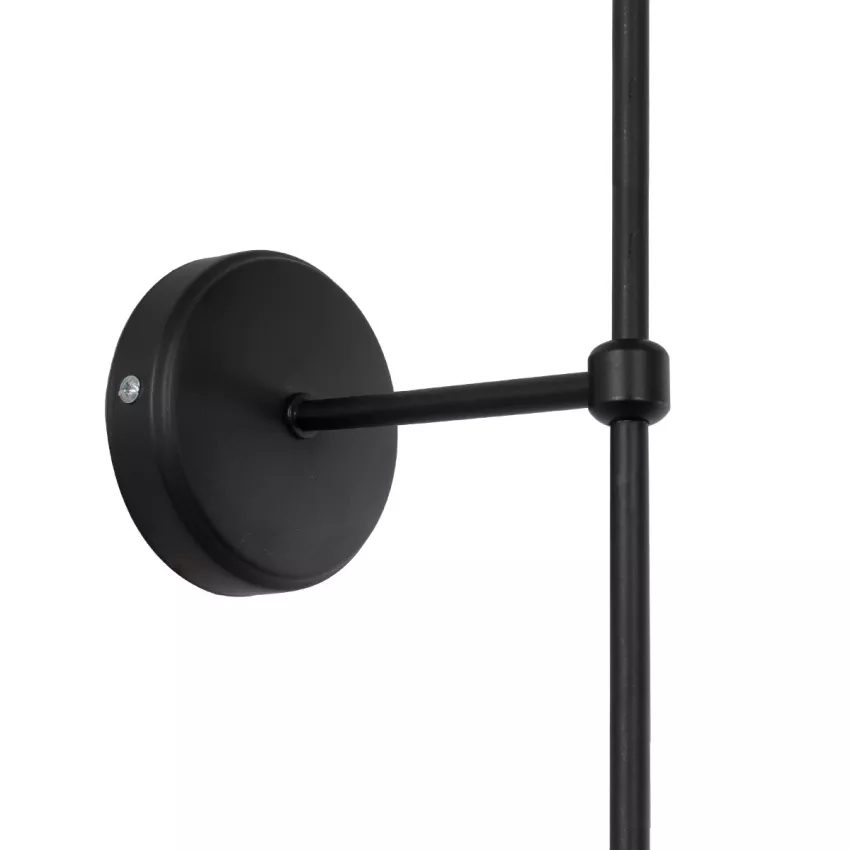 GLOBOSTAR® LING  Μοντέρνο Φωτιστικό Τοίχου - Απλίκα με Ντουί 1 x E27 AC 220-240V IP20 - Μαύρο & Μπεζ - Μ14 x Π21 x Υ54cm