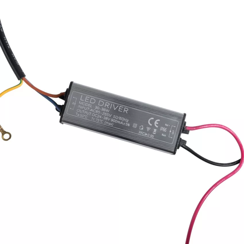Μετασχηματιστής Προβολέα LED 30W IN 230V OUT 900mA DC 0.95PF  Μ10 x Π3 x2.2