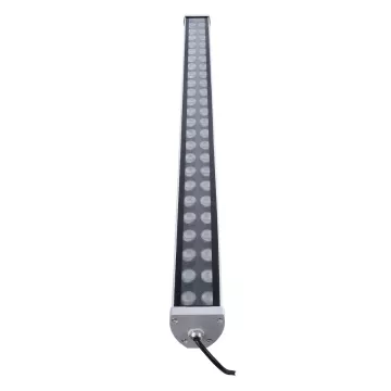 GLOBOSTAR® WASHERMOZA  Μπάρα Φωτισμού Wall Washer LED 48W 5200lm 10-30° DC 24V Αδιάβροχο IP66 Θερμό Λευκό 2700K Dimmable - Bridgelux SMD Chip - Γκρι Ανθρακί - Μ100 x Π6.5 x Υ6.6cm