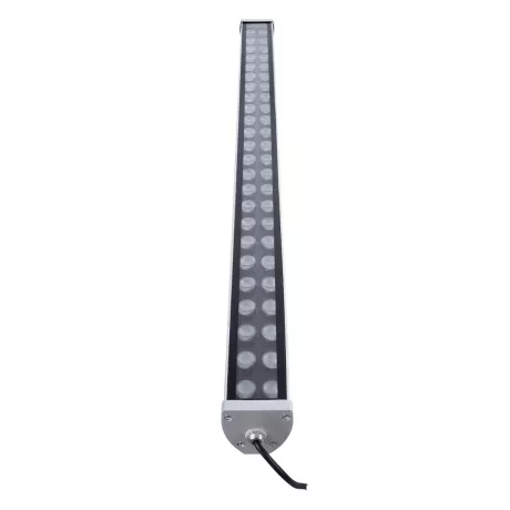 GLOBOSTAR® WASHERMOZA  Μπάρα Φωτισμού Wall Washer LED 48W 5200lm 10-30° DC 24V Αδιάβροχο IP66 Θερμό Λευκό 2700K Dimmable - Bridgelux SMD Chip - Γκρι Ανθρακί - Μ100 x Π6.5 x Υ6.6cm