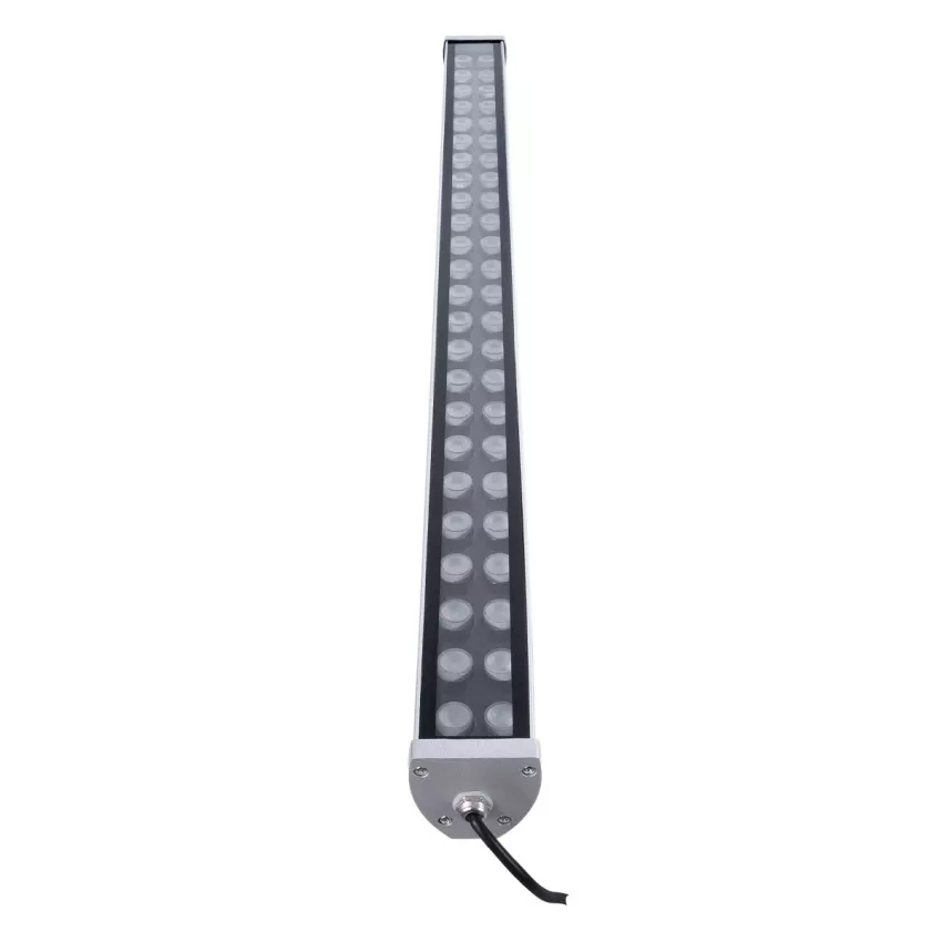 GLOBOSTAR® WASHERMOZA  Μπάρα Φωτισμού Wall Washer LED 48W 5200lm 10-30° DC 24V Αδιάβροχο IP66 Θερμό Λευκό 2700K Dimmable - Bridgelux SMD Chip - Γκρι Ανθρακί - Μ100 x Π6.5 x Υ6.6cm