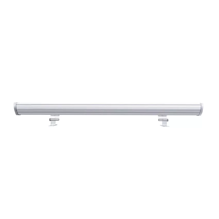 GLOBOSTAR® WASHERMOZA  Μπάρα Φωτισμού Wall Washer LED 48W 5200lm 10-30° DC 24V Αδιάβροχο IP66 Θερμό Λευκό 2700K Dimmable - Bridgelux SMD Chip - Γκρι Ανθρακί - Μ100 x Π6.5 x Υ6.6cm