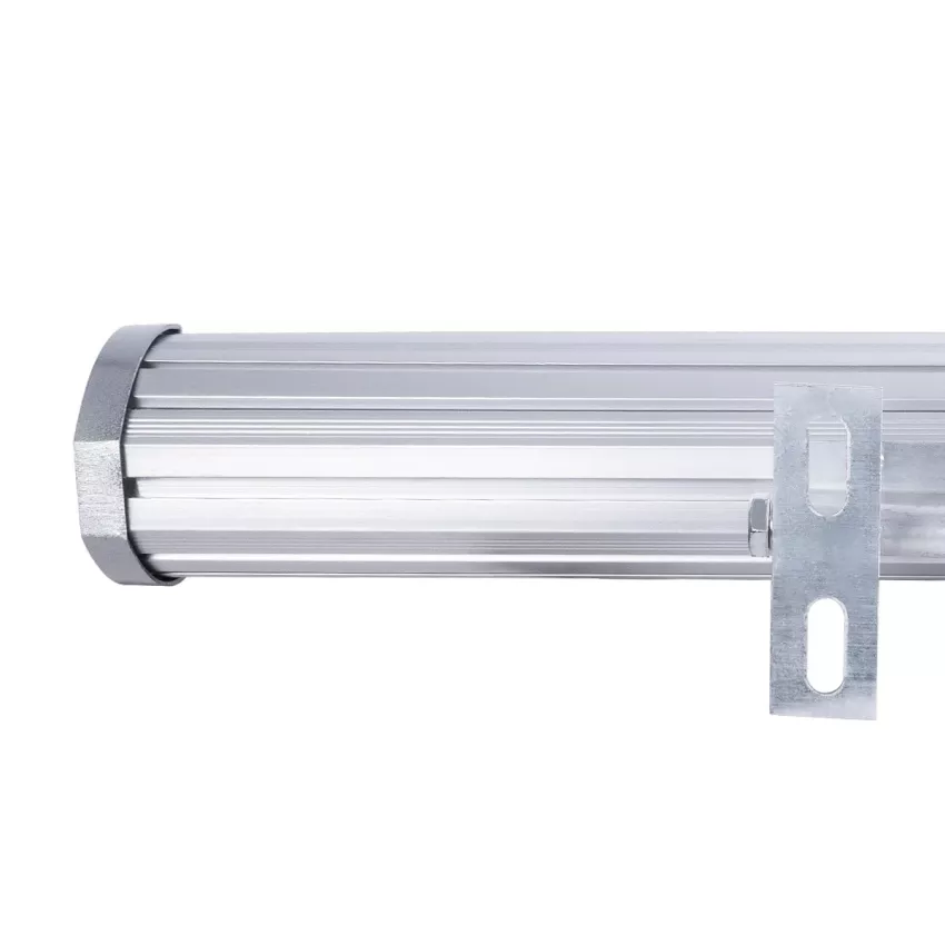 GLOBOSTAR® WASHERMOZA  Μπάρα Φωτισμού Wall Washer LED 48W 5200lm 10-30° DC 24V Αδιάβροχο IP66 Θερμό Λευκό 2700K Dimmable - Bridgelux SMD Chip - Γκρι Ανθρακί - Μ100 x Π6.5 x Υ6.6cm