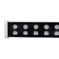 GLOBOSTAR® WASHERMOZA  Μπάρα Φωτισμού Wall Washer LED 48W 5200lm 10-30° DC 24V Αδιάβροχο IP66 Θερμό Λευκό 2700K Dimmable - Bridgelux SMD Chip - Γκρι Ανθρακί - Μ100 x Π6.5 x Υ6.6cm