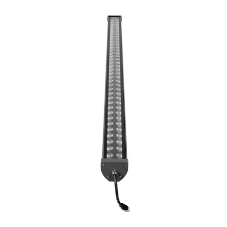 GLOBOSTAR® WASHERMOZA  Μπάρα Φωτισμού Wall Washer LED 72W 6120lm 10-30° DC 24V Αδιάβροχο IP66 Μπλε Dimmable - Bridgelux SMD Chip - Γκρι Ανθρακί - Μ100 x Π7.4 x Υ7cm