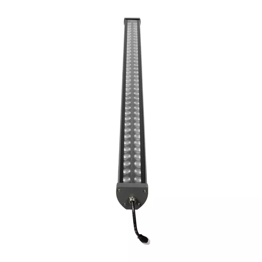 GLOBOSTAR® WASHERMOZA  Μπάρα Φωτισμού Wall Washer LED 72W 6120lm 10-30° DC 24V Αδιάβροχο IP66 Μπλε Dimmable - Bridgelux SMD Chip - Γκρι Ανθρακί - Μ100 x Π7.4 x Υ7cm