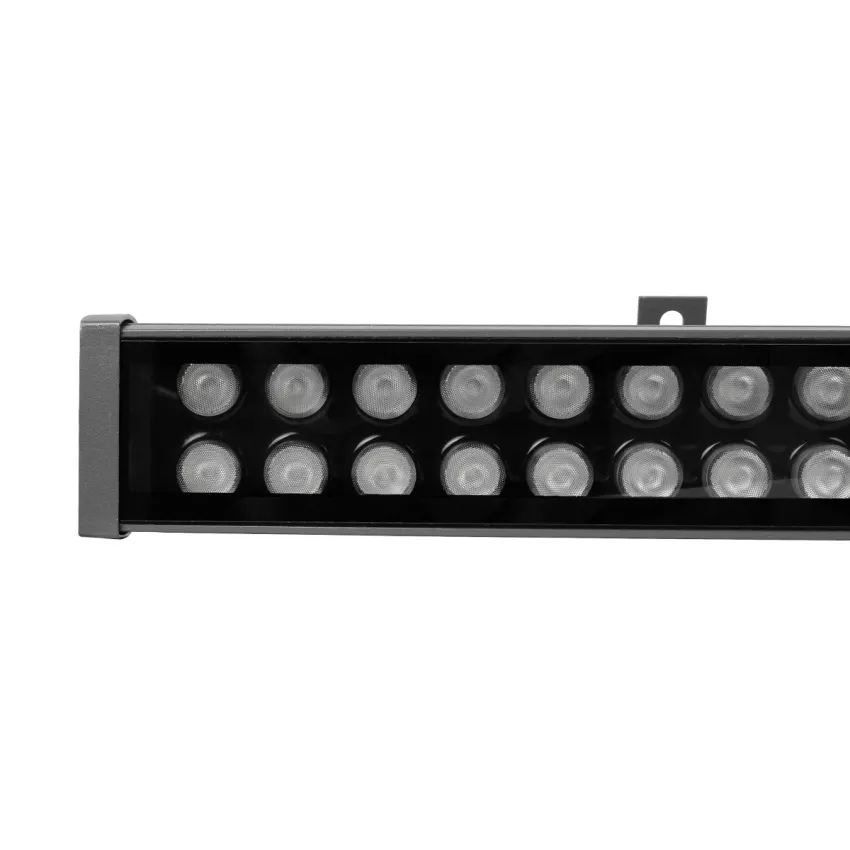 GLOBOSTAR® WASHERMOZA  Μπάρα Φωτισμού Wall Washer LED 72W 6120lm 10-30° DC 24V Αδιάβροχο IP66 Μπλε Dimmable - Bridgelux SMD Chip - Γκρι Ανθρακί - Μ100 x Π7.4 x Υ7cm