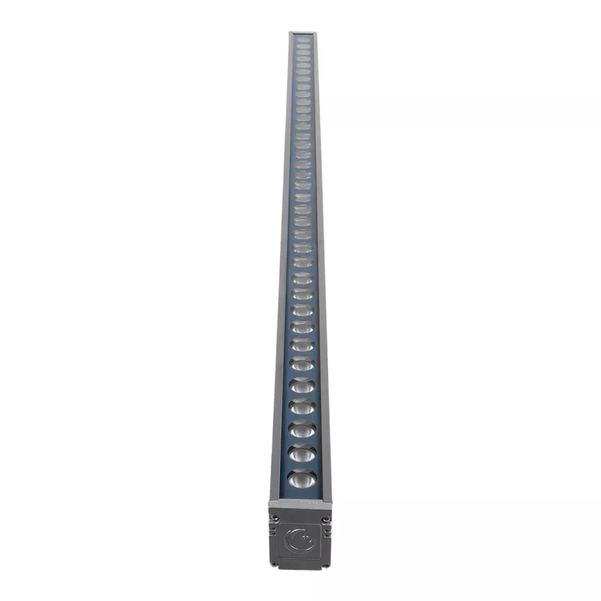 GLOBOSTAR® WASHER-MOZA  Μπάρα Φωτισμού Wall Washer LED 72W 7200lm 10-30° DC 24V Αδιάβροχο IP66 RGB Dimmable - Γκρι Ανθρακί - Μ100 x Π7.4 x Υ7cm