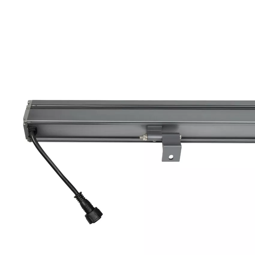 GLOBOSTAR® WASHER-MOZA  Μπάρα Φωτισμού Wall Washer LED 72W 7200lm 10-30° DC 24V Αδιάβροχο IP66 RGB Dimmable - Γκρι Ανθρακί - Μ100 x Π7.4 x Υ7cm