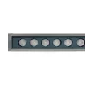 GLOBOSTAR® WASHER-MOZA  Μπάρα Φωτισμού Wall Washer LED 72W 7200lm 10-30° DC 24V Αδιάβροχο IP66 RGB Dimmable - Γκρι Ανθρακί - Μ100 x Π7.4 x Υ7cm