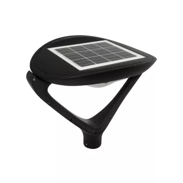 GLOBOSTAR® SQUARE  Φωτιστικό Στύλου/Κολώνας Πλατείας/Πάρκου/Κήπου με Ασύρματο Χειριστήριο LED 20W 800lm 120° Ενσωματωμένο Φωτοβολταϊκό Panel 6V 20W & Επαναφορτιζόμενη Μπαταρία Li-ion 3.2V 20000mAh με Αισθητήρα Κίνησης-Ημέρας-Νύχτας Αδιάβροχο IP65 Θερμ