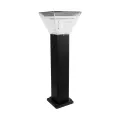 GLOBOSTAR® VEGGIE  Φωτιστικό Κολωνάκι Κήπου με Ντουί 1 x E27 60° AC 220-240V Αδιάβροχο IP65 - Μαύρο - Μ20 x Π20 x Υ60cm