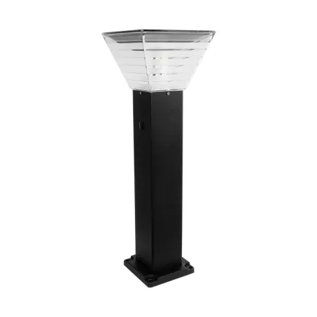 GLOBOSTAR® VEGGIE  Φωτιστικό Κολωνάκι Κήπου με Ντουί 1 x E27 60° AC 220-240V Αδιάβροχο IP65 - Μαύρο - Μ20 x Π20 x Υ60cm