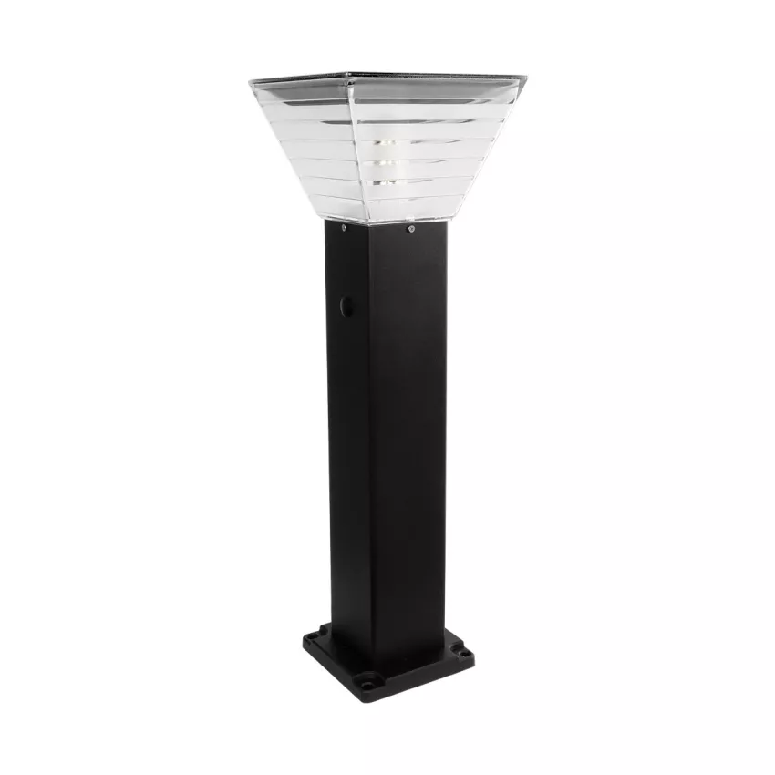 GLOBOSTAR® VEGGIE  Φωτιστικό Κολωνάκι Κήπου με Ντουί 1 x E27 60° AC 220-240V Αδιάβροχο IP65 - Μαύρο - Μ20 x Π20 x Υ60cm