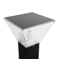 GLOBOSTAR® VEGGIE  Φωτιστικό Κολωνάκι Κήπου με Ντουί 1 x E27 60° AC 220-240V Αδιάβροχο IP65 - Μαύρο - Μ20 x Π20 x Υ60cm