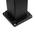 GLOBOSTAR® VEGGIE  Φωτιστικό Κολωνάκι Κήπου με Ντουί 1 x E27 60° AC 220-240V Αδιάβροχο IP65 - Μαύρο - Μ20 x Π20 x Υ60cm