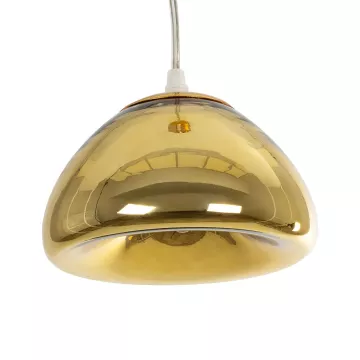 GLOBOSTAR® CRISTIN  Μοντέρνο Κρεμαστό Φωτιστικό Οροφής με Ντουί 1 x G4 AC 220-240V IP20 - Χρυσό - Μ18 x Π18 x Υ13cm