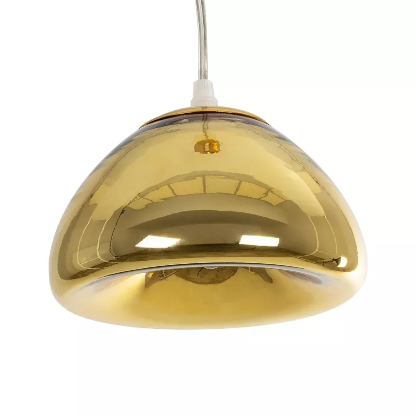 GLOBOSTAR® CRISTIN  Μοντέρνο Κρεμαστό Φωτιστικό Οροφής με Ντουί 1 x G4 AC 220-240V IP20 - Χρυσό - Μ18 x Π18 x Υ13cm