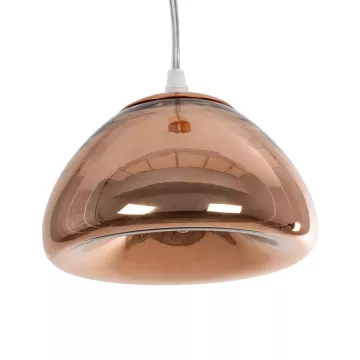 GLOBOSTAR® CRISTIN  Μοντέρνο Κρεμαστό Φωτιστικό Οροφής με Ντουί 1 x G4 AC 220-240V IP20 - Χάλκινο - Μ18 x Π18 x Υ13cm