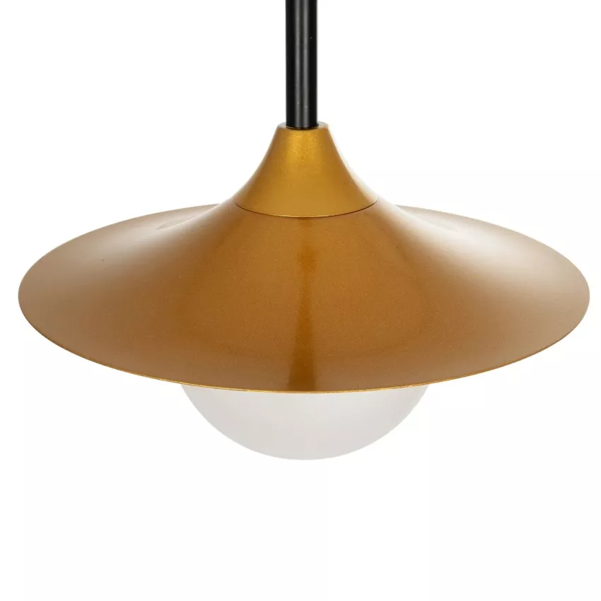 GLOBOSTAR® JOLIET  Μοντέρνο Κρεμαστό Φωτιστικό Οροφής με Ντουί 1 x G9 AC 220-240V IP20 - Μαύρο & Χρυσό - Μ20 x Π20 x Y43cm