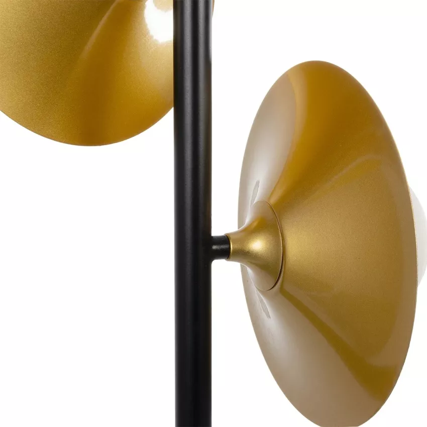 GLOBOSTAR® JOLIET  Μοντέρνο Κρεμαστό Φωτιστικό Οροφής με Ντουί 3 x G9 AC 220-240V IP20 - Μαύρο & Χρυσό - Μ27 x Π27 x Y62cm