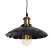 GLOBOSTAR® MARGI  Vintage Κρεμαστό Φωτιστικό Οροφής με Ντουί 1 x E27 AC 220-240V IP20 - Μαύρο & Χρυσό - Μ26 x Π26 x Υ14cm