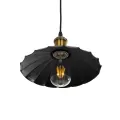 GLOBOSTAR® MARGI  Vintage Κρεμαστό Φωτιστικό Οροφής με Ντουί 1 x E27 AC 220-240V IP20 - Μαύρο & Χρυσό - Μ26 x Π26 x Υ14cm