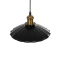 GLOBOSTAR® MARGI  Vintage Κρεμαστό Φωτιστικό Οροφής με Ντουί 1 x E27 AC 220-240V IP20 - Μαύρο & Χρυσό - Μ26 x Π26 x Υ14cm