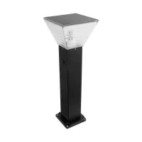 GLOBOSTAR® VEGGIE  Φωτιστικό Κολωνάκι Κήπου με Ντουί 1 x E27 60° AC 220-240V Αδιάβροχο IP65 - Μαύρο - Μ20 x Π20 x Υ60cm