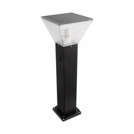 GLOBOSTAR® VEGGIE  Φωτιστικό Κολωνάκι Κήπου με Ντουί 1 x E27 60° AC 220-240V Αδιάβροχο IP65 - Μαύρο - Μ20 x Π20 x Υ60cm