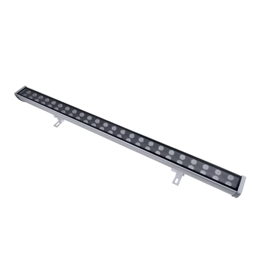 GLOBOSTAR® WASHERMOZA  Μπάρα Φωτισμού Wall Washer LED 48W 5200lm 10-30° DC 24V Αδιάβροχο IP66 Θερμό Λευκό 2700K Dimmable - Bridgelux SMD Chip - Γκρι Ανθρακί - Μ100 x Π6.5 x Υ6.6cm