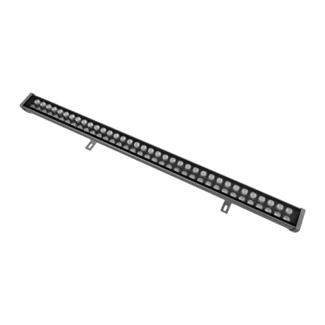 GLOBOSTAR® WASHERMOZA  Μπάρα Φωτισμού Wall Washer LED 72W 6120lm 10-30° DC 24V Αδιάβροχο IP66 Μπλε Dimmable - Bridgelux SMD Chip - Γκρι Ανθρακί - Μ100 x Π7.4 x Υ7cm