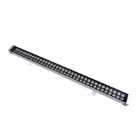 GLOBOSTAR® WASHERMOZA  Μπάρα Φωτισμού Wall Washer LED 72W 7920lm 10-30° DC 24V Αδιάβροχο IP66 Θερμό Λευκό 2700K Dimmable - Bridgelux SMD Chip - Γκρι Ανθρακί - Μ100 x Π7.4 x Υ7cm